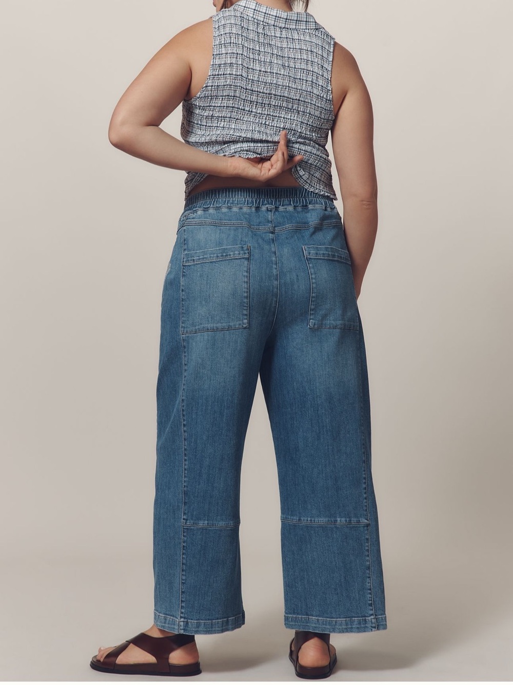 Anthropologie Pilcro Izzie Relaxed Pull-On Barrel Jeans - Picture 3 of 10